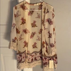 Never worn, floral cardigan